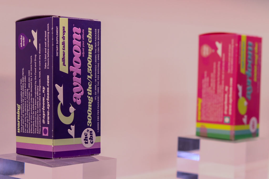 cannabis tinctures on display at chrome flwrs dispensary